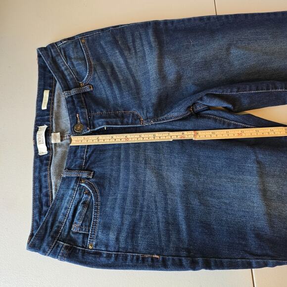 Vintage America Blues Boho Bootcut Women's 8 Blue Dark Wash Embroidered Pockets - Picture 13 of 16